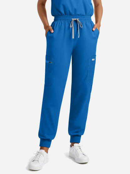 Royal Blue – Eadflie Women's Henley Sleeveless Jogger Uniform Set – product image 27