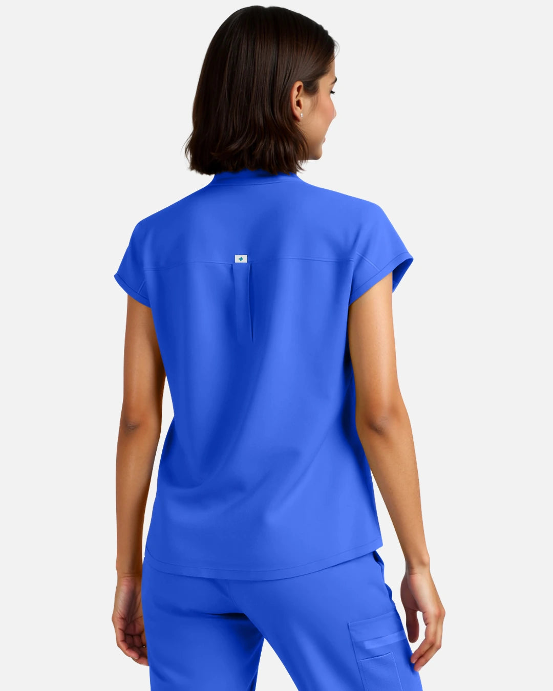 Royal Blue – Eadflie Women's Sleeveless Henley Uniform Top – product image 33