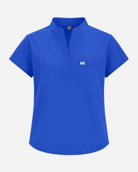 Royal Blue – Eadflie Women's Sleeveless Henley Uniform Top – product image 36
