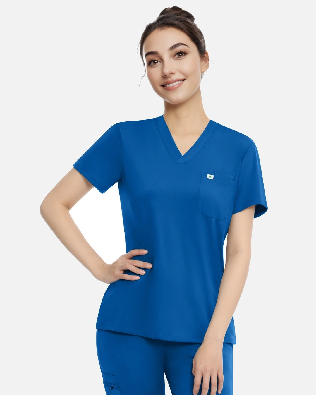 Royal Blue – Eadflie Women's Classic V-Neck Uniform Top – product image 26