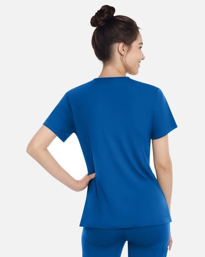 Royal Blue – Eadflie Women's Classic V-Neck Uniform Top – product image 28