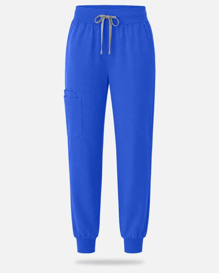 Eadflie Women's Tapered Jogger Uniform Pants – Soft Stretch Bottoms - Royal Blue