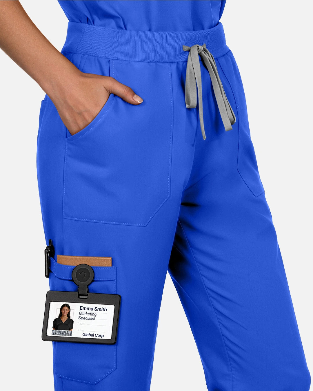 Royal Blue – Eadflie Women's Woven Straight-Leg Uniform Pants – Structured Tailored Bottoms – product image 33