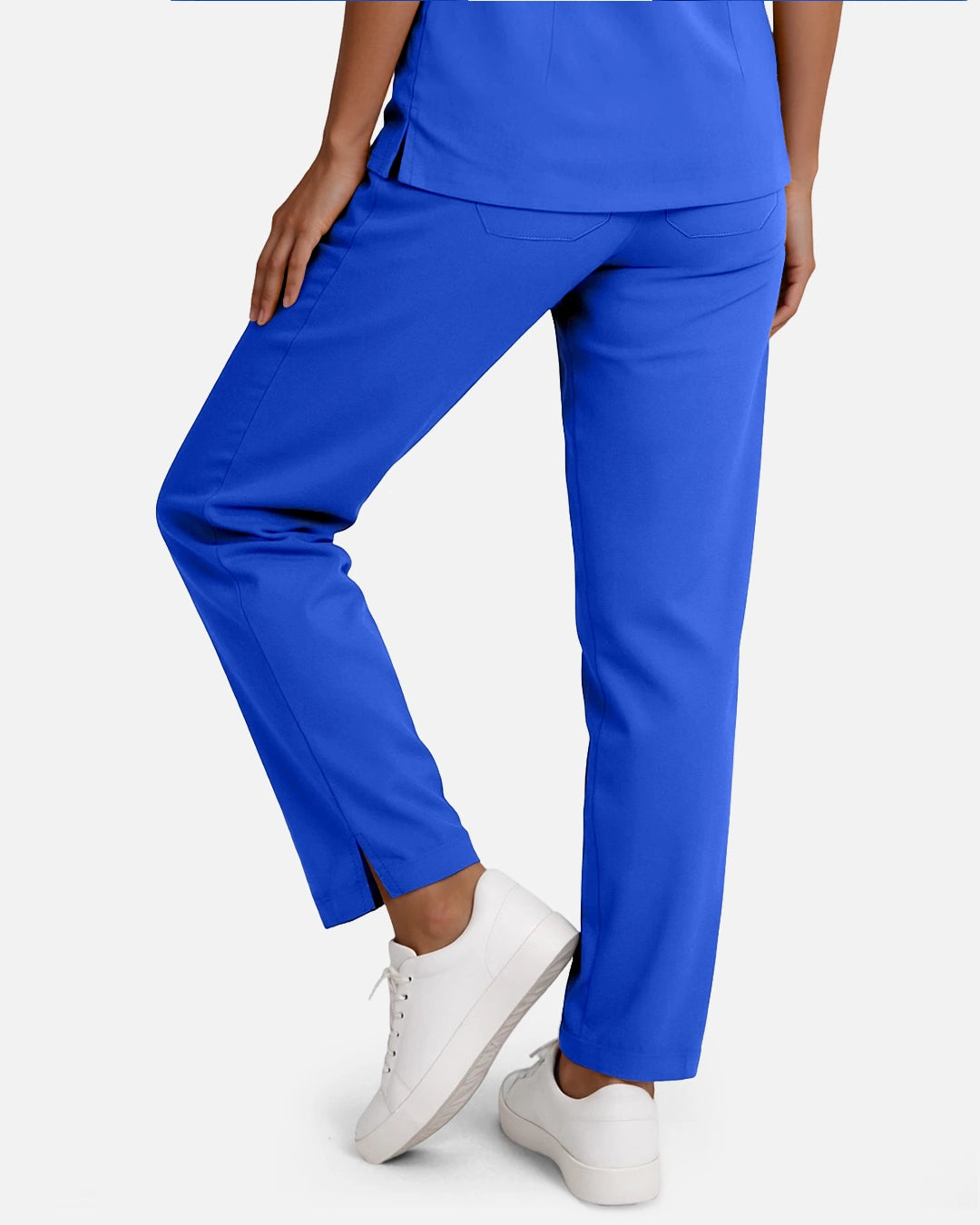 Royal Blue – Eadflie Women's Woven Straight-Leg Uniform Pants – Structured Tailored Bottoms – product image 34