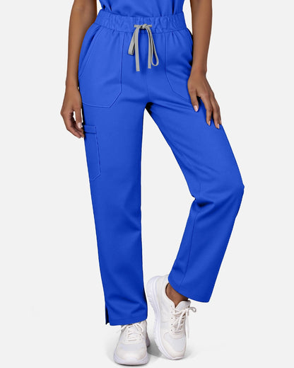 Royal Blue – Eadflie Women's Woven Straight-Leg Uniform Pants – Structured Tailored Bottoms – product image 35