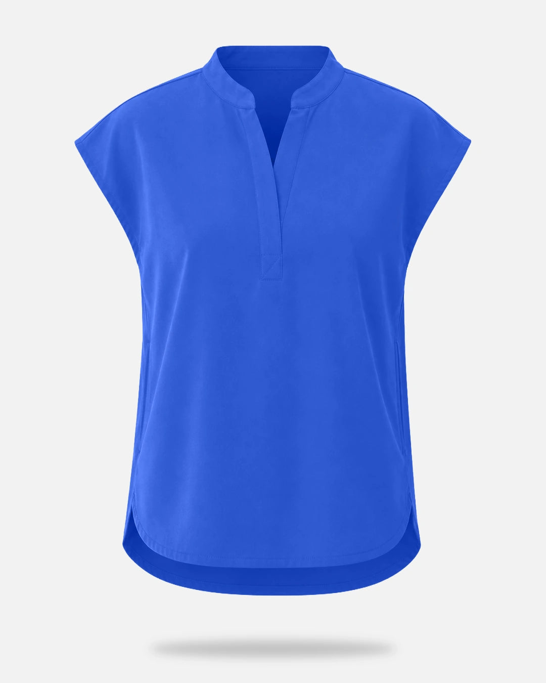 Royal Blue – Eadflie Women's Sleeveless Mandarin Collar Uniform Top – product image 61