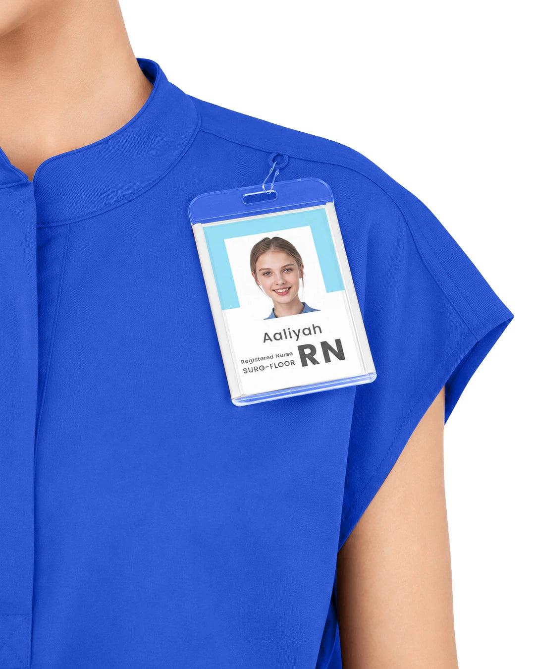 Royal Blue – Eadflie Women's Sleeveless Mandarin Collar Uniform Top – product image 66