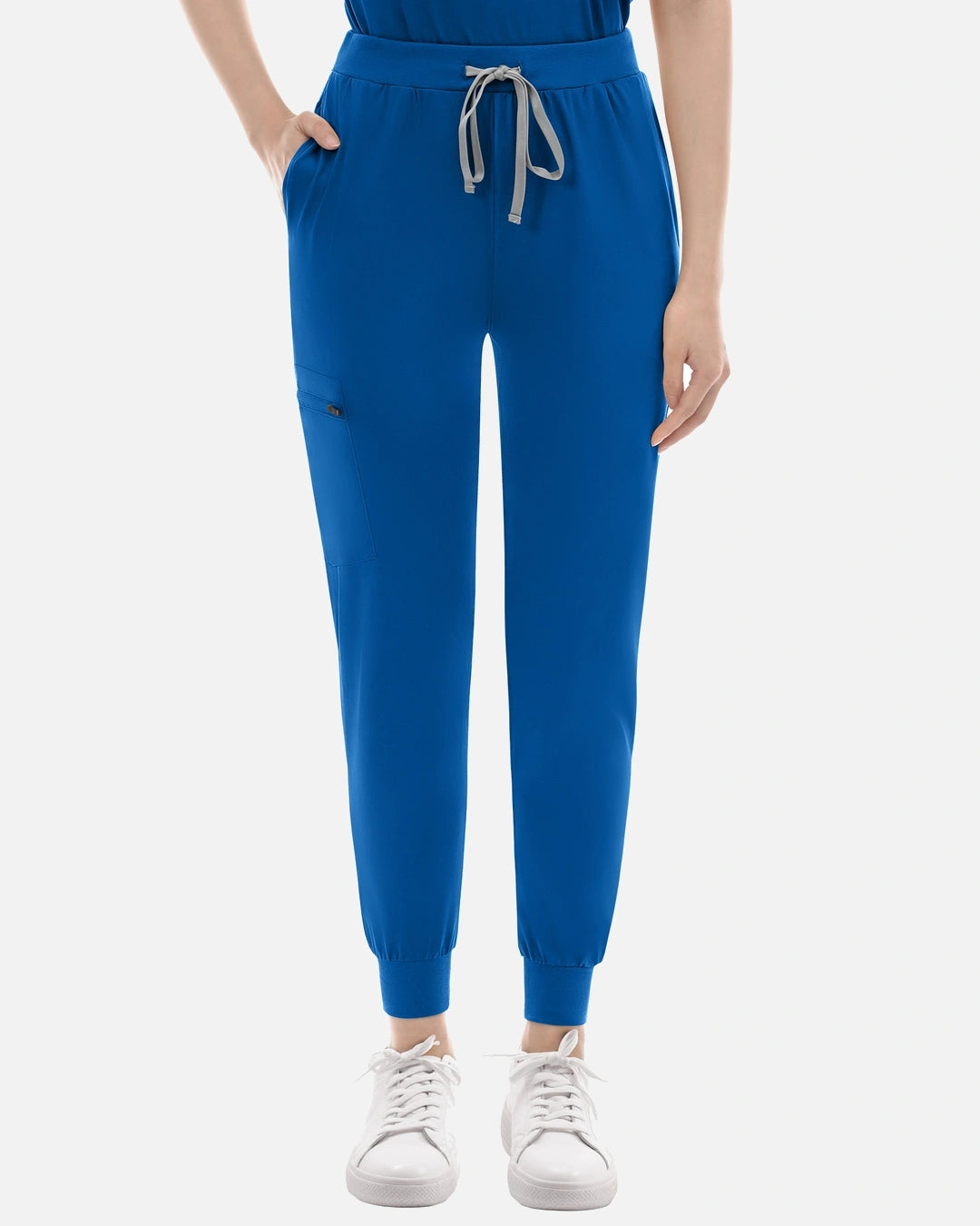 Royal Blue – Eadflie Women's Knit V-Neck Jogger Uniform Set – product image 34