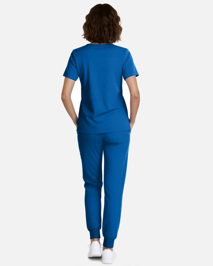 Royal Blue – Eadflie Women's Classic V-Neck Jogger Uniform Set – product image 31