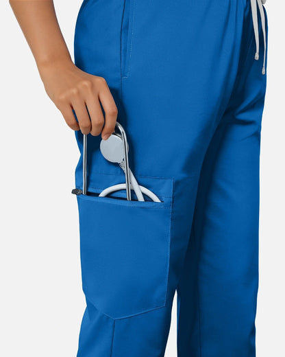 Royal Blue – Eadflie Women's Classic V-Neck Jogger Uniform Set – product image 34