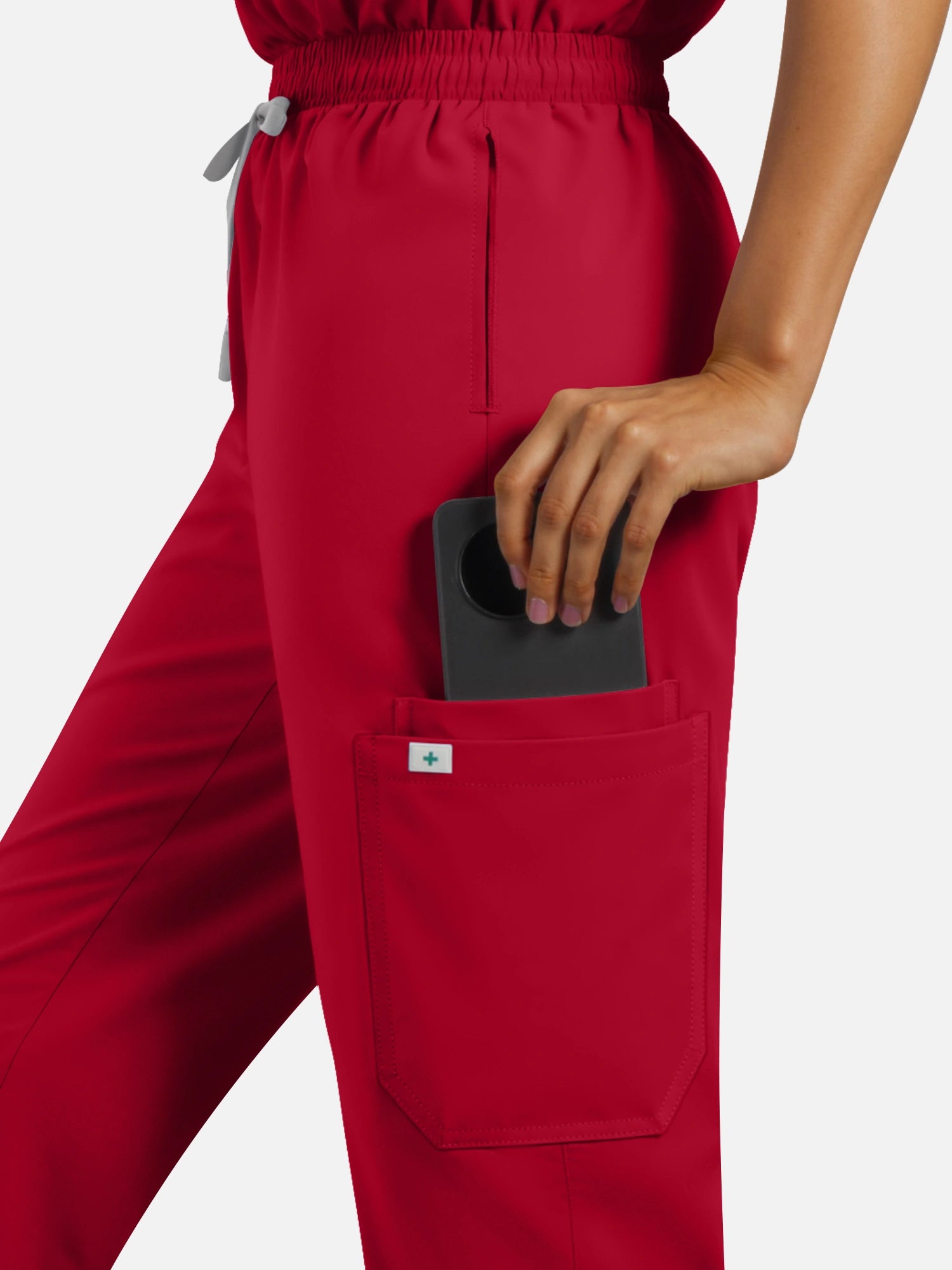 Wine Red – Eadflie Women's Henley Sleeveless Jogger Uniform Set – product image 34