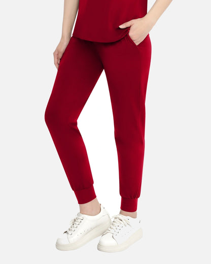 Wine Red – Eadflie Women's Classic Jogger Uniform Pants – product image 53