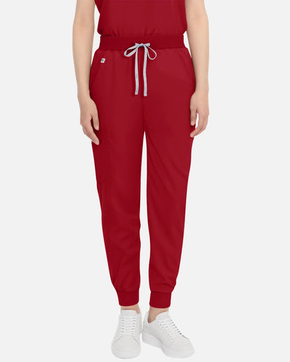 Wine Red – Eadflie Women's Multi-Pocket Jogger Uniform Pants – product image 67