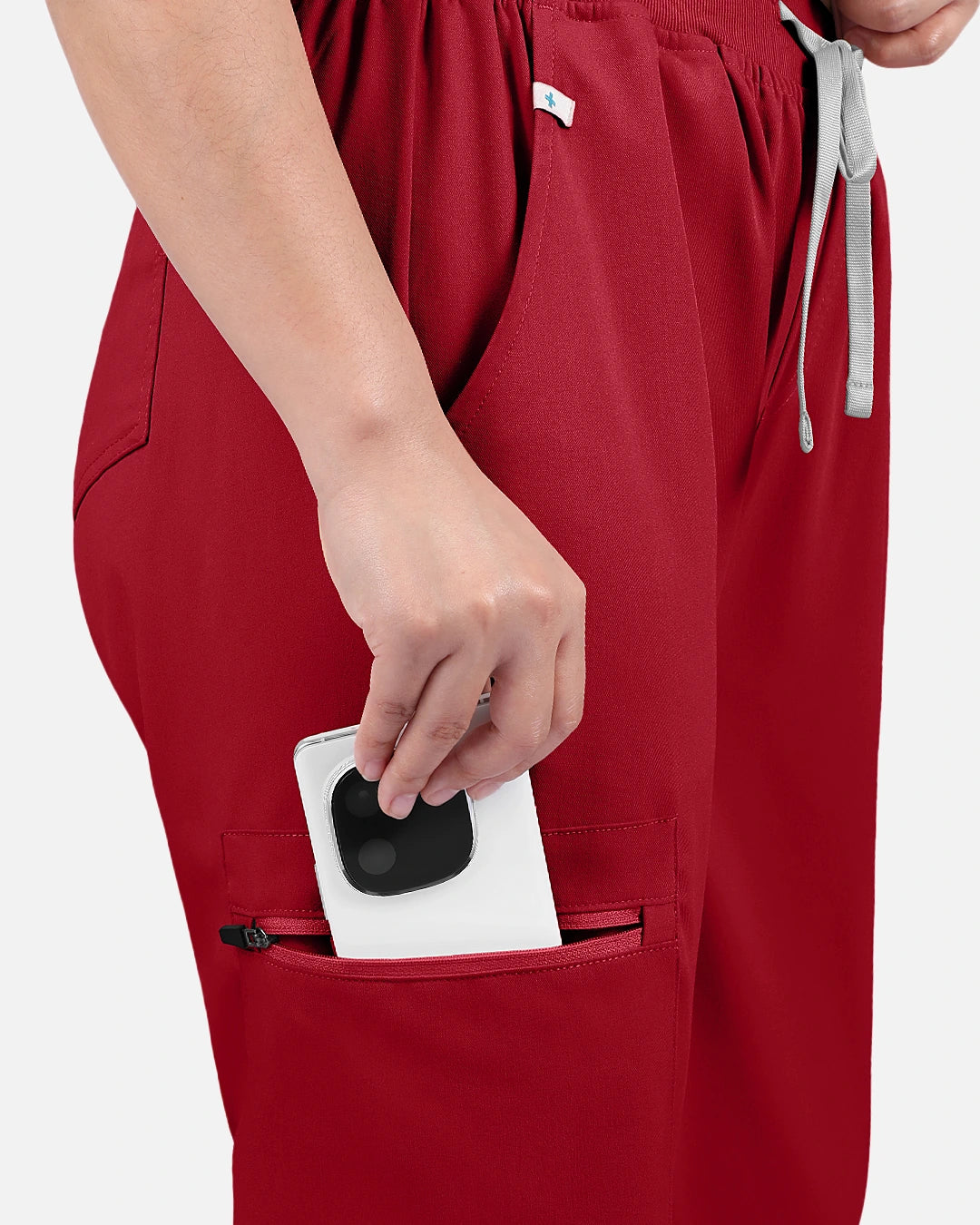 Wine Red – Eadflie Women's Multi-Pocket Jogger Uniform Pants – product image 69