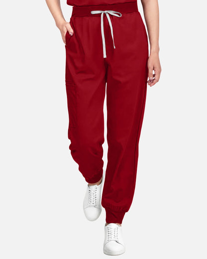 Wine Red – Eadflie Women's Tapered Jogger Uniform Pants – Soft Stretch Bottoms – product image 56