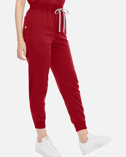 Wine Red – Eadflie Women's Tapered Jogger Uniform Pants – Soft Stretch Bottoms – product image 60