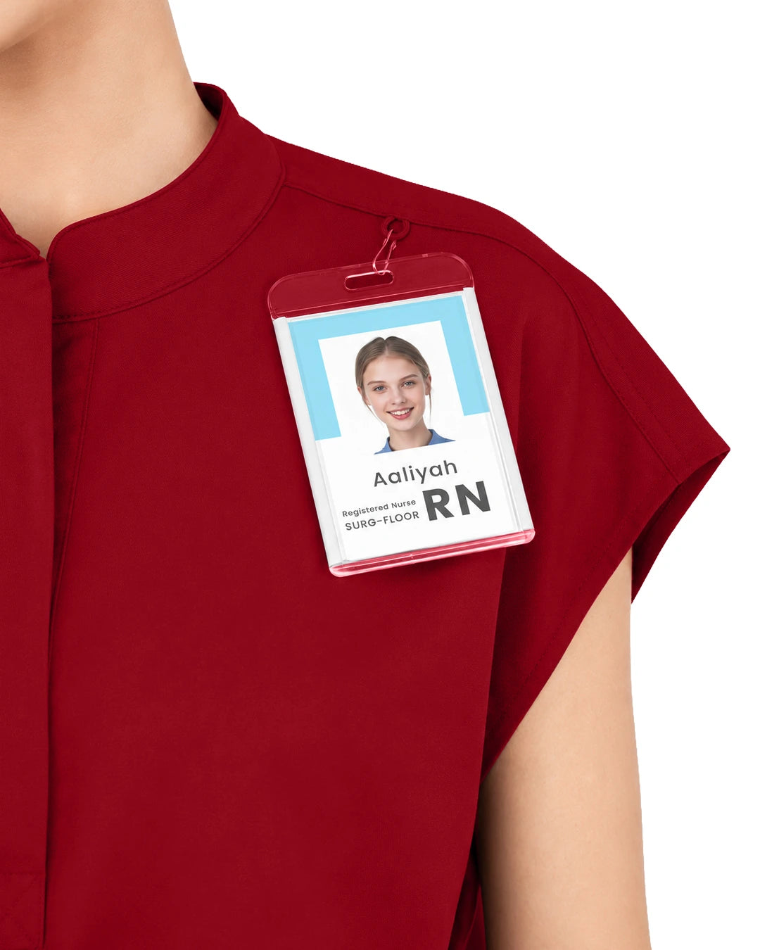 Wine Red – Eadflie Women's Sleeveless Mandarin Collar Uniform Top – product image 90