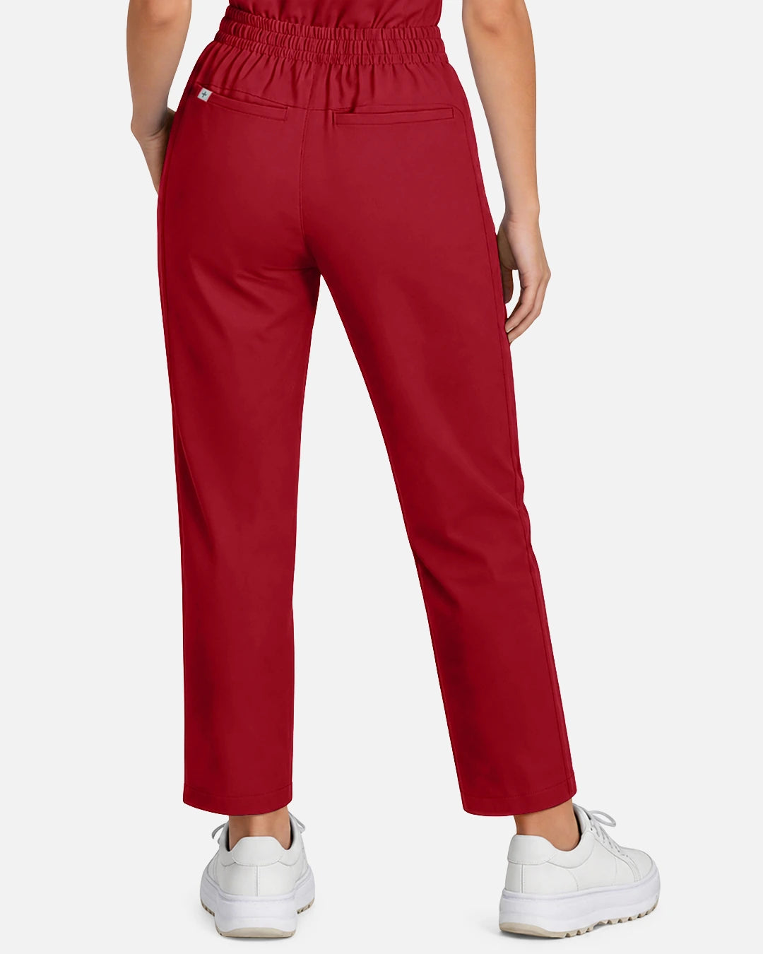 Wine Red – Eadflie Women's Slim Fit Tapered Cargo Uniform Pants – product image 58